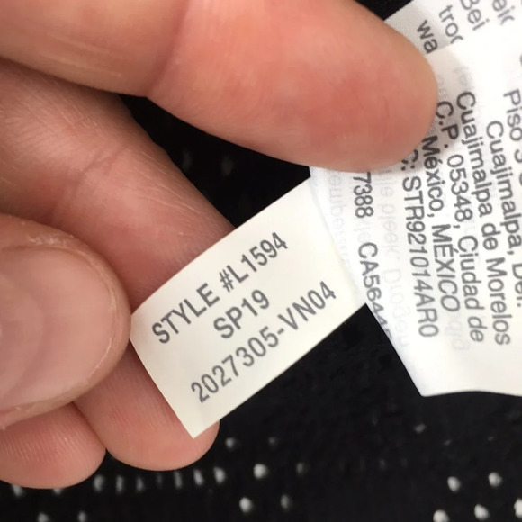 Texture & Thread Madewell Black Mesh Net Tie Front Shirt‎ Womens Small - Picture 8 of 11